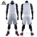 Gewone witte basketbal jersey jeugd basketball jersey sets